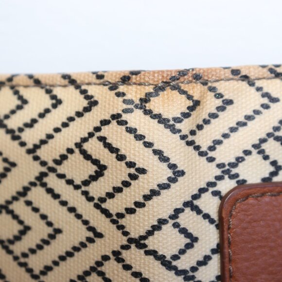 Fossil Brand Ladies Black Brown Cream Red Leather Wallet Clutch - Picture 8 of 8